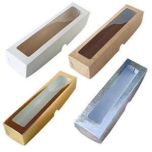 Caixa com Visor S00 Cores 4x15,5x2cm 10 unidades  ASSK  Kafe Embalagens