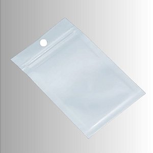 Saco Hermético Zip 20x30cm Frente Transparente Fundo Branco 100 unidades - Kafe Embalagens