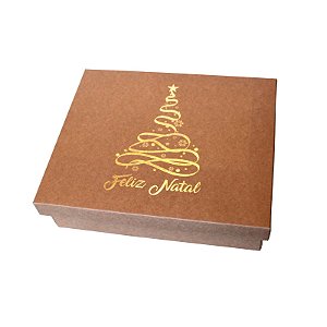Caixa Presente Premium Natal N2 Cores 5 unidades