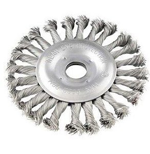 Escova Torcida em Aço Inox Circular 4.1/2 X 1/2 X 7/8 - Vonder.