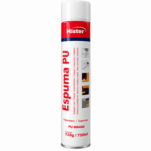 Espuma Expansiva Pu Mister Mr400 750ml 720g Poliuretano