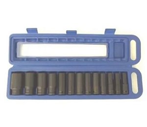 Kit Soquete Longo 1/2 Pol. 13 Peças 10 a 32mm - Pro1032k - Pdr