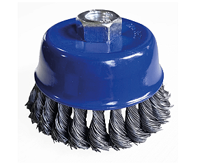 Escova de Aço Trançado Modelo Copo com Rosca M14x100mm Berwanger