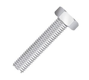 Parafuso Sextavado M10x60 Rosca Inteira Ma 8.8 Zincado Branco - 100 Unidades