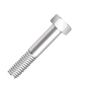 Parafuso Sextavado M8x65 Rosca Parcial Ma 8.8 Zincado Branco - 100 Unidades