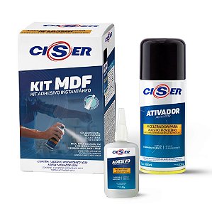 Kit Colagem Mdf Spray Ativador + Adesivo Instantâneo 220g - Ciser