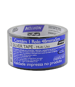 Fita Silver Tape 48mm X 5m Prata Norton