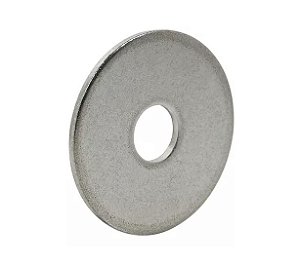 Arruela de Funileiro Aba Larga 1/4 Pol. Inox 18.8/304 - 100 Unidades