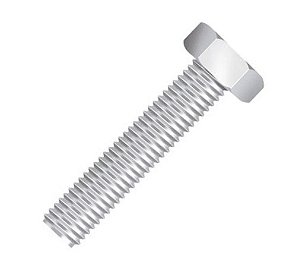 Parafuso Sextavado M12x150 Rosca Inteira Ma 8.8 Zincado Branco - 100 Unidades