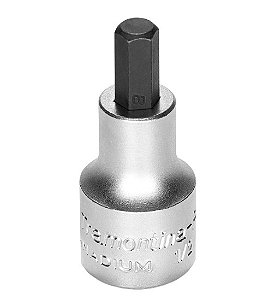 Soquete em Aço Cromo Vanádio Ponta Hexagonal 4mm Encaixe 1/2 Pol. - Tramontina Pro