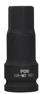 Soquete Sextavado 1/2 Pol. 22mm 78mm - Pro-12h22 - Pdr