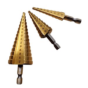 Broca Escalonada Hss Nº 2 4-20mm com Haste 6mm - 3476 - Berwanger