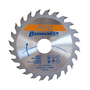 Disco para Serras Circulares Pró 60 Dentes 250x30mm - 2229 - Berwanger