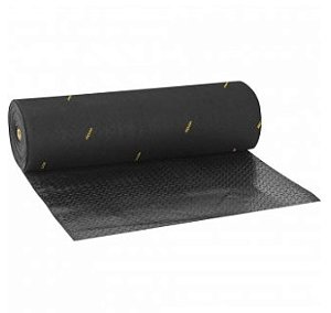 Piso de Borracha Antiderrapante Tipo Diamante 2,5mm Preto - Metro - 8031250000 - Vonder