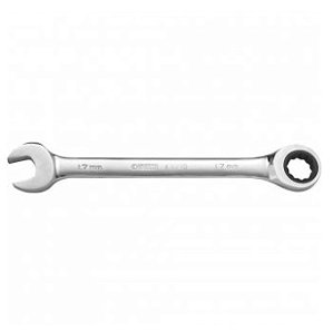 Chave Combinada com Catraca 17mm Aço Cromo Vanádio Cromado e Polido - St43210st - Sata