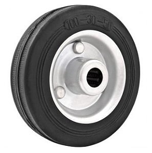 Roda 5 Pol. de Borracha Preta - 3579538740 - Vonder