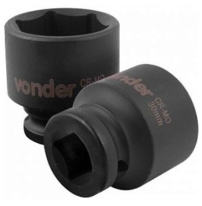 Soquete Sextavado de Impacto Encaixe de 1/2 Pol. X 30mm - 3061120030 - Vonder