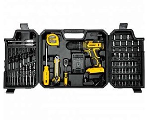 Parafusadeira/furadeira de Impacto a Bateria 20v Fonte de Carregamento Bivolt Automática com 78 Acessórios - Pfv 078 - Vonder