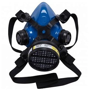 Respirador Semifacial com 1 Cartucho para Vapores Orgânicos Azul - Mig21-vo - Destra
