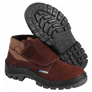 Botina Nobuck Fechamento em Velcro com Solado em Poliuretano Bidensidade com Biqueira Plástica Nº 43 - 50b26 - Marluvas