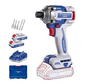 Parafusadeira Impacto 1/4 20v 285nm 2 Bat Tramontina By Total