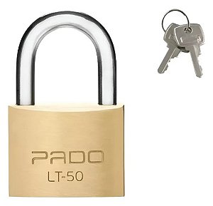 Cadeado Latão 50mm Pado Alta Segurança com 2 Chaves