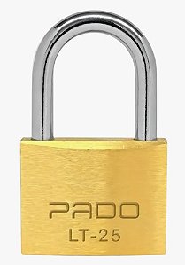 Cadeado Latão 25mm Pado Alta Segurança com 2 Chaves
