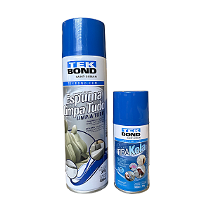 Kit Espuma Limpa Tudo 400ml + Tira Kola 100ml Tekbond