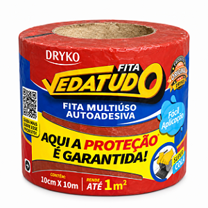 Fita Manta Asfáltica Dryko Veda Tudo Terracota 10cm X 10m