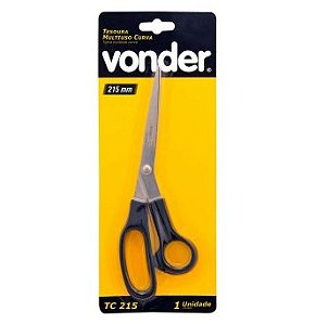 Tesoura Multiuso Curva Tc 215 Cabo Plástico Vonder