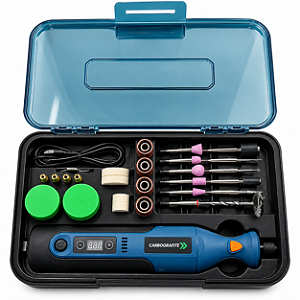 Mini Retífica Elétrica Carbografite Cg Kit 66 Peças