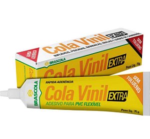 Cola Vinil Extra 75g Brascola para Pvc Flexível e Reparos