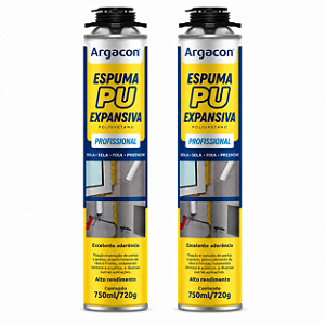 Kit 2 Espumas Expansivas Pu 750ml Argacon