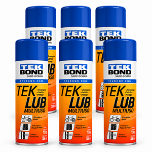 Kit 6 Desengripantes Spray Multiuso Tek Lub 300ml Tekbond