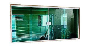 Janela Vidro temperado Verde 1,00x1,20 kit branco desmontada