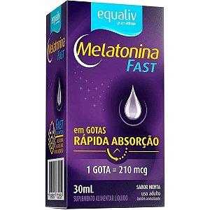 Melatonina Fast 30ml Equaliv 210mcg Gotas Sabor Menta