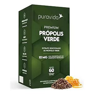 Própolis Verde 10mg 60 cápsulas Puravida