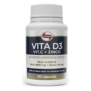 Vitamina D3 + C + Zinco 60 cápsulas Vitafor