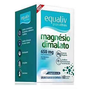 Magnésio Dimalato 650mg 60 cápsulas Equaliv