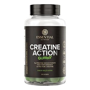 Creatine Action Gummy 60 unidades Essential - Sabores - Maçã Verde