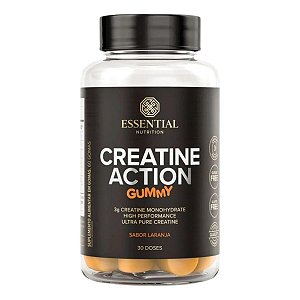 Creatine Action Gummy Laranja 60un Essential Nutrition