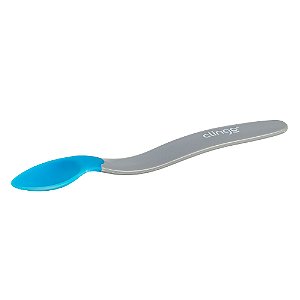 Colher de silicone ergonômica Termossensível Azul/Cinza - Clingo