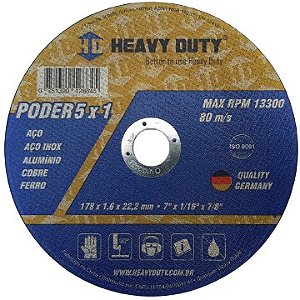 Disco de Corte Inox 5x1  178 X 1,6 X 22,2