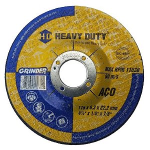 Disco de Desbaste - 115 X 6,3 X 22,22 - Heavy Duty