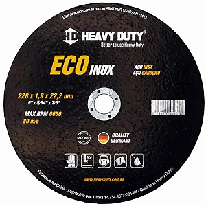 Disco de Corte Ecoinox - 228 X 1,9 X 22,2 - Heavy Duty