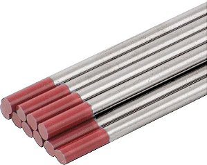 Eletrodo de tungstênio- ponta vermelha -com 2% de tório -3,2 mm  - VONDER - Caixa com 10 peças