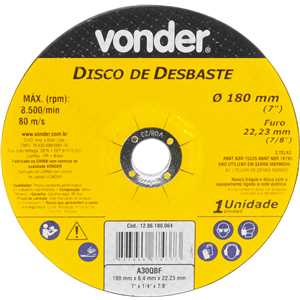 Disco de Desbaste 180 x 6,4 x 22,2 mm- DBV- VONDER
