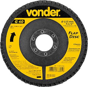Disco  Flap Fibra 4,5" -115 x 22- G40 - OA-VONDER