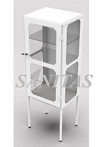 Armário Vitrine Em Vidro 1 Portas - Sanitas Móveis