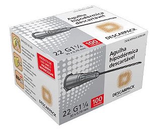 Agulha Descartável 30x0,7mm - Descarpack